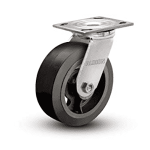 SWIVEL PLATE CASTER RUBBER WHEELS